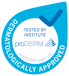ProDerm logo - dermatologiskt testat och godk&auml;nt f&ouml;r god hudh&auml;lsa